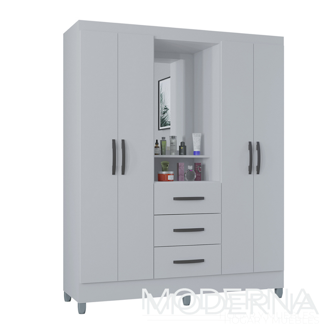 Ropero madri - 4 puertas con espejo