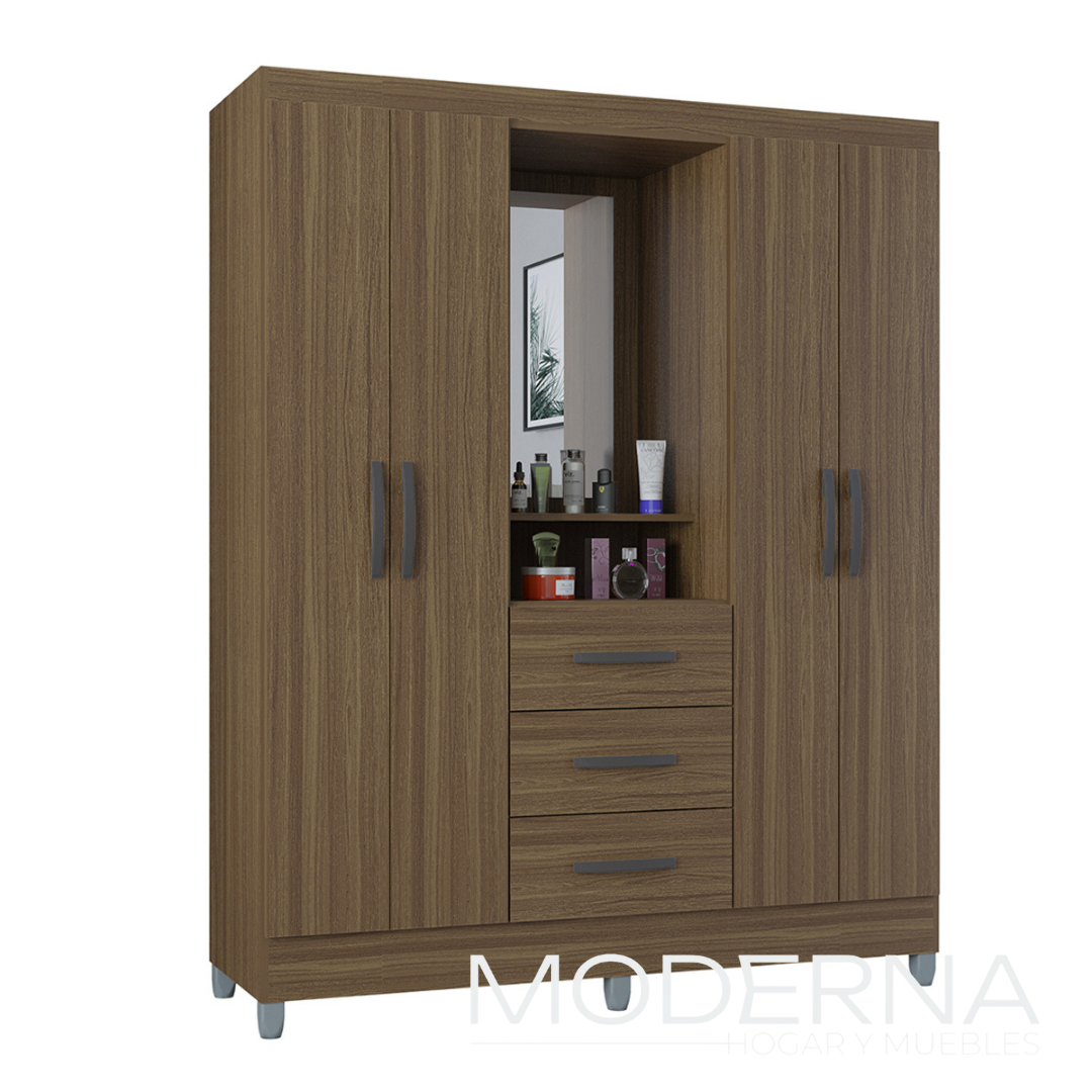 Ropero madri - 4 puertas con espejo