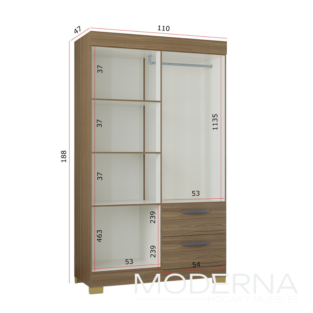 Ropero toquio - 4 puertas