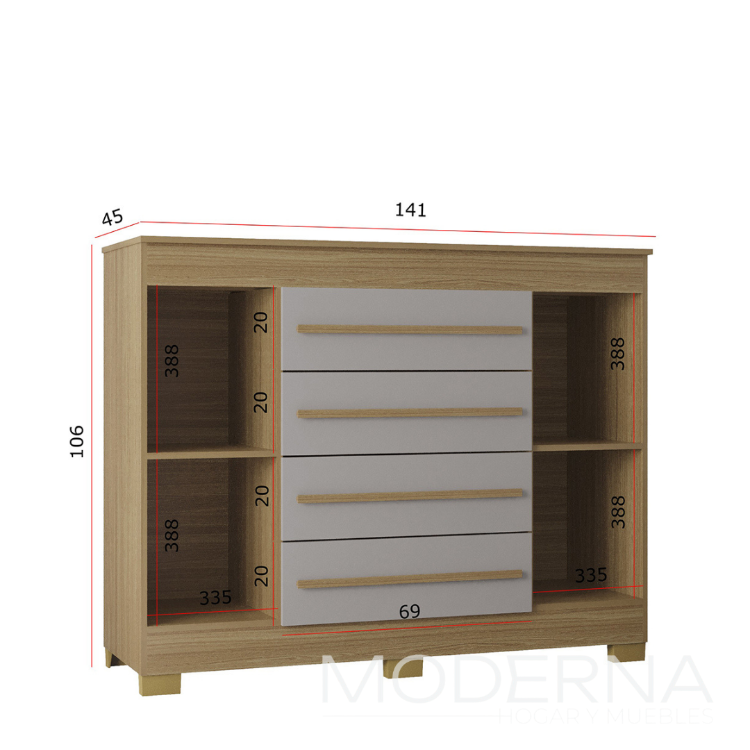 Comoda Valencia 2P4C