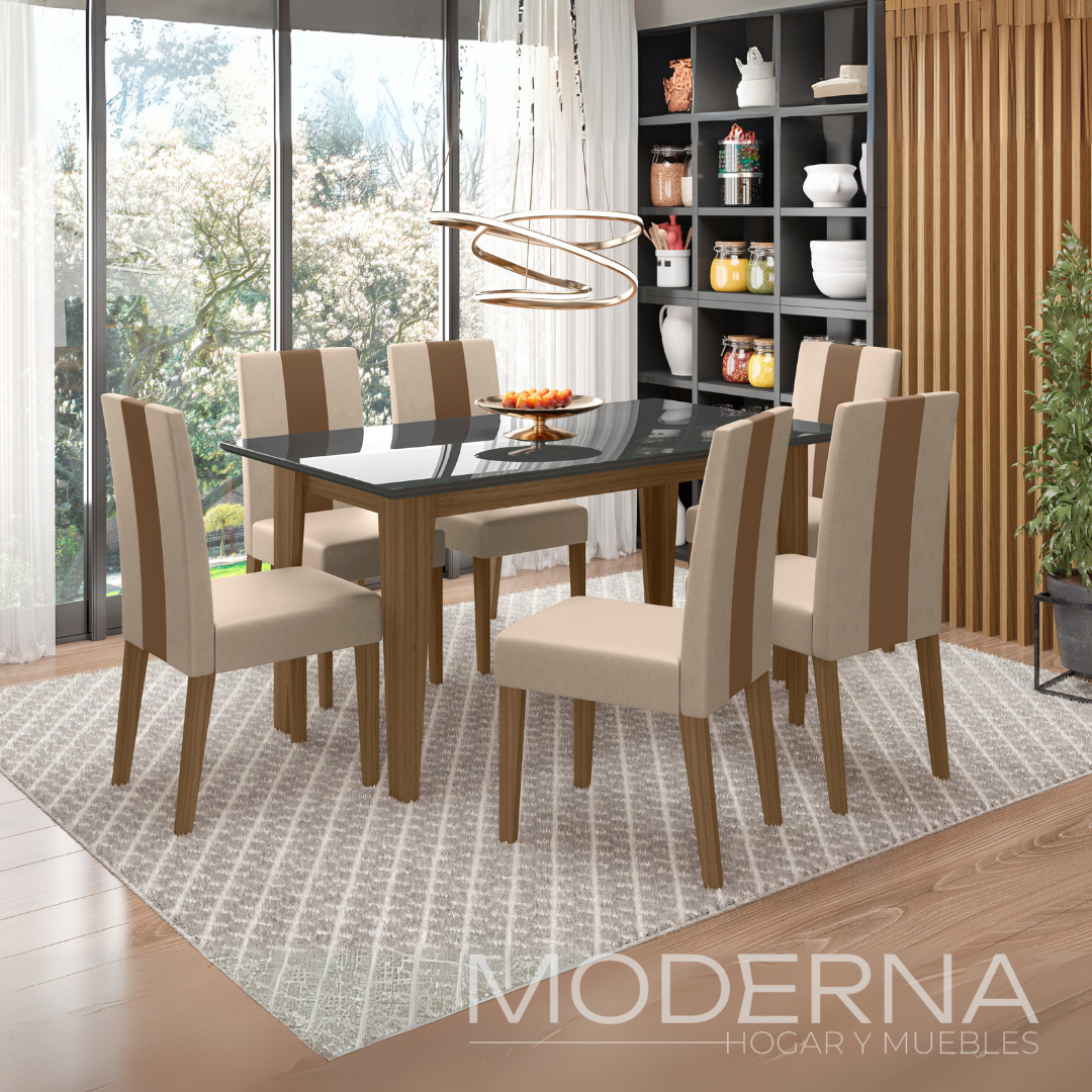 Juego de comedor liz - 6 sillas