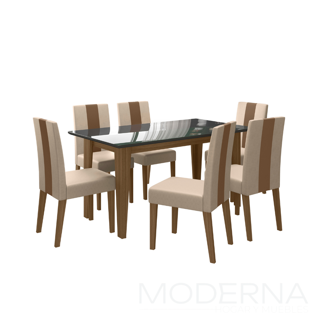 Juego de comedor liz - 6 sillas