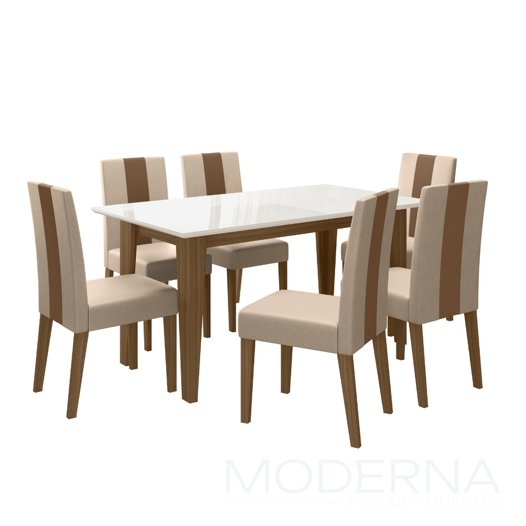 Juego de comedor liz - 6 sillas