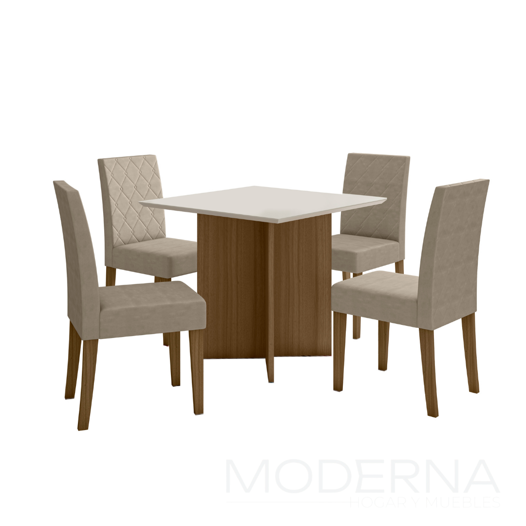 Juego de comedor Helo - 4 sillas
