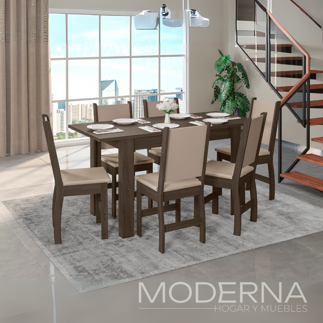 Juego de comedor bellagio - 6 sillas