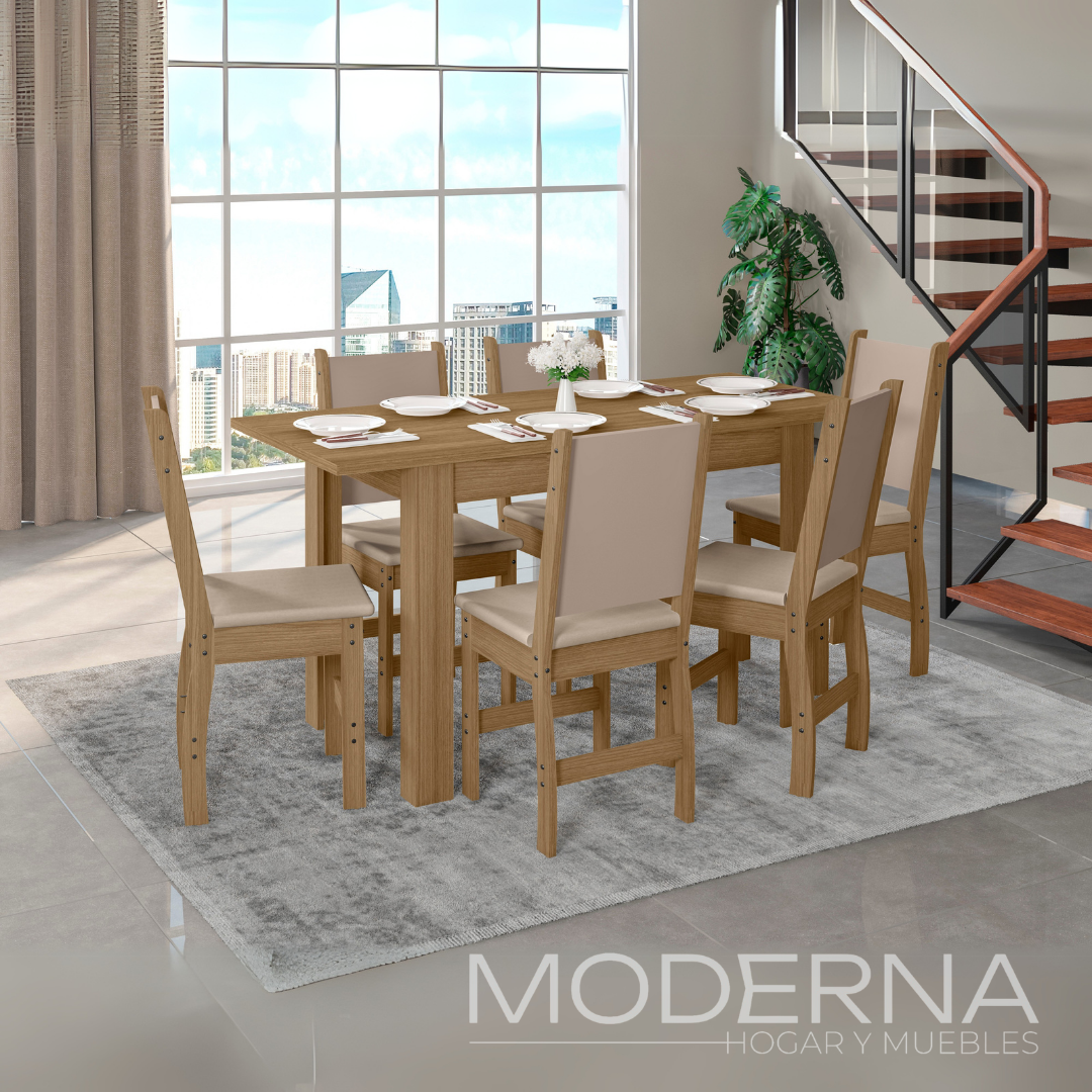 Juego de comedor bellagio - 6 sillas