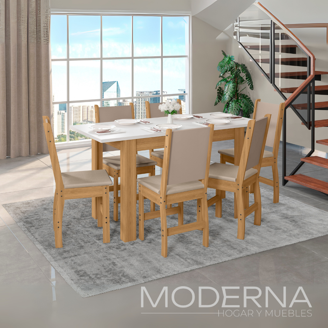 Juego de comedor bellagio - 6 sillas