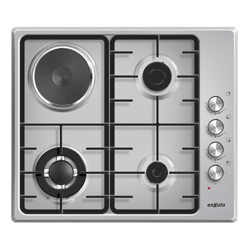 Anafe de empotrar 4 hornallas inox- Enxuta