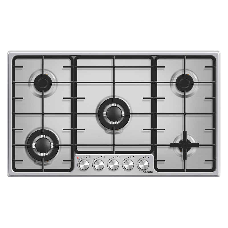 Anafe a gas acero inoxidable 5 hornallas-Enxuta