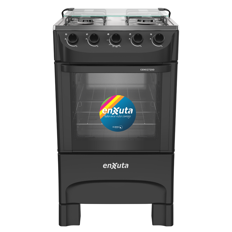 Cocina multigas negra Enxuta