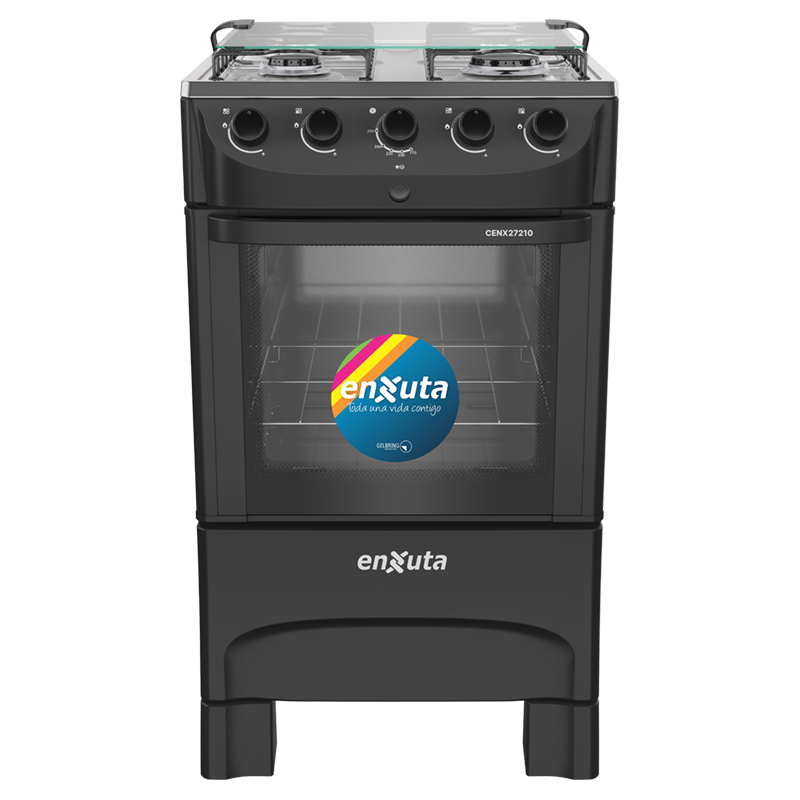 Cocina multigas encendido electrónico negro Enxuta