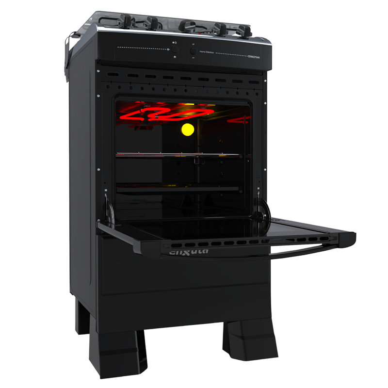 Cocina negra multigas con grill Enxuta