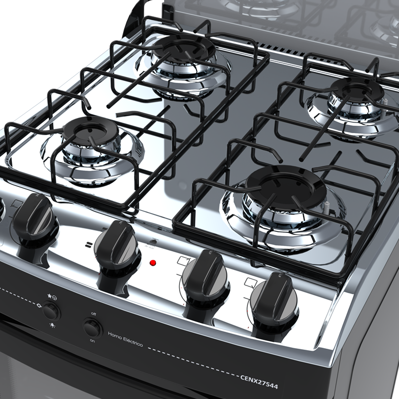 Cocina negra multigas con grill Enxuta