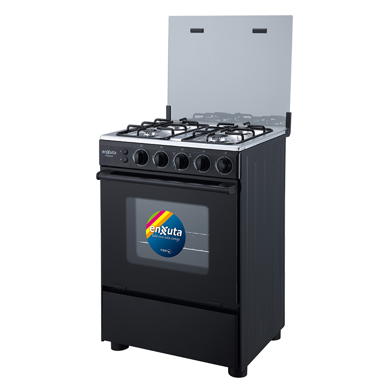 Cocina negra multigas con termocupla y grill Enxuta