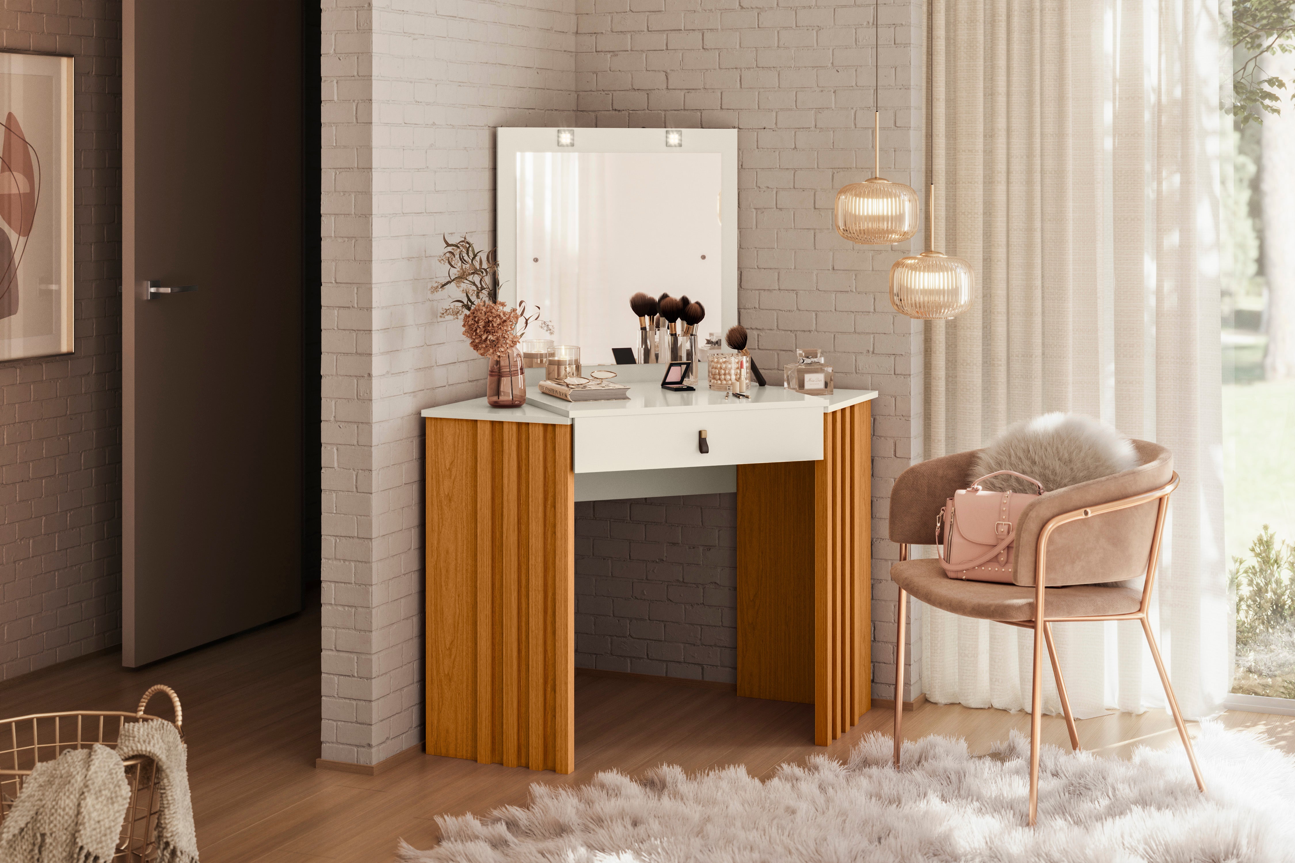 Tocador esquinero Glitter