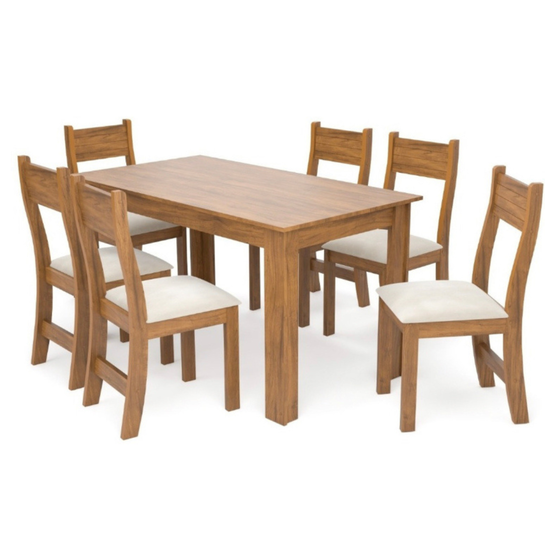 Juego de comedor Azul- 6 sillas