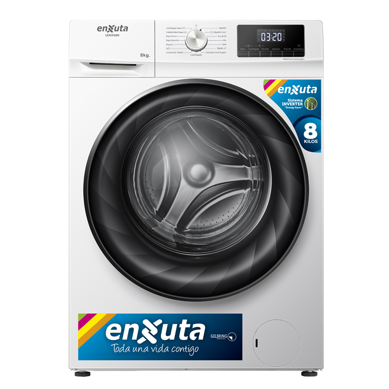 Lavarropas carga frontal 8Kg Enxuta