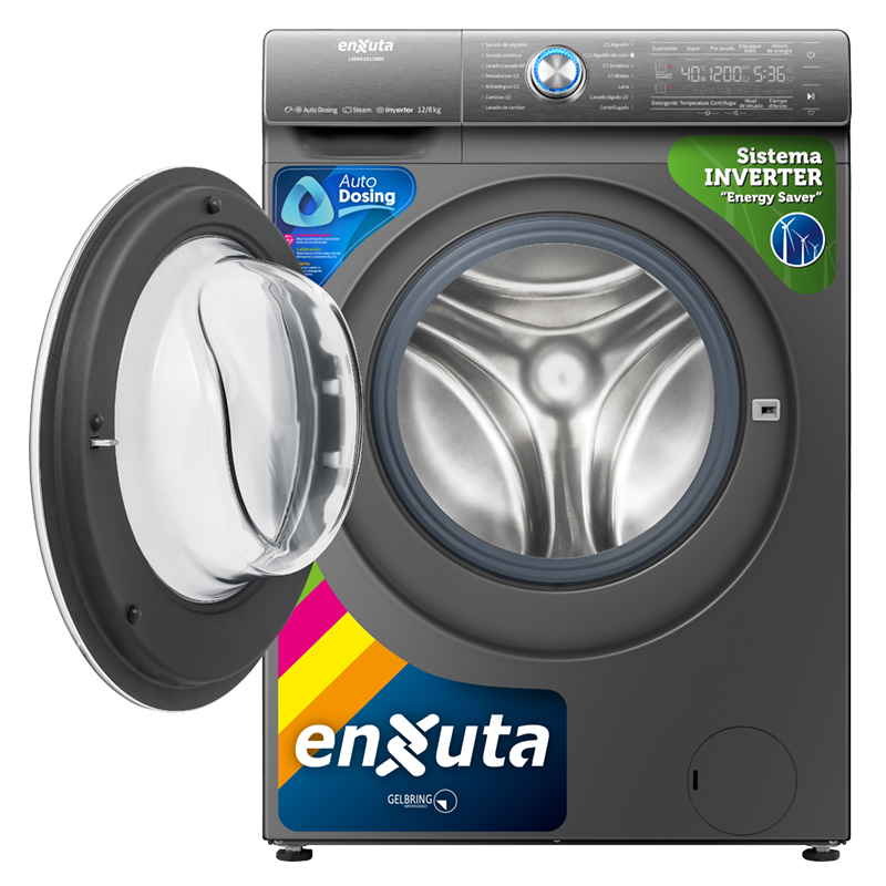 Lavasecarropas inverter 12Kg Enxuta