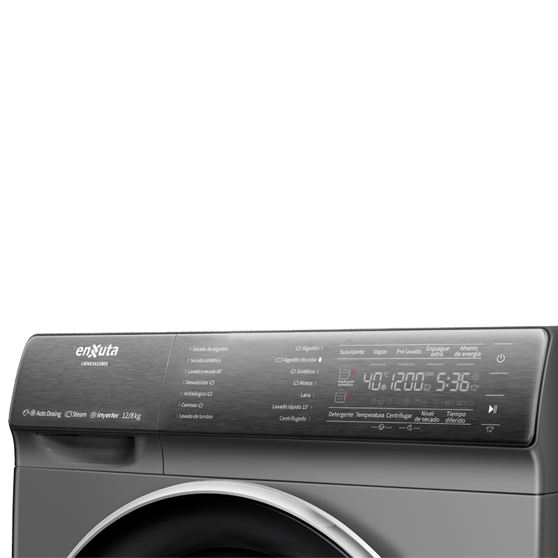 Lavasecarropas inverter 12Kg Enxuta