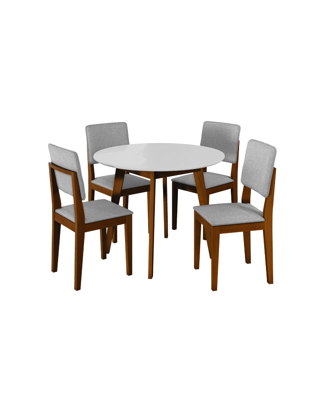 Juego de comedor Topazio 4 sillas