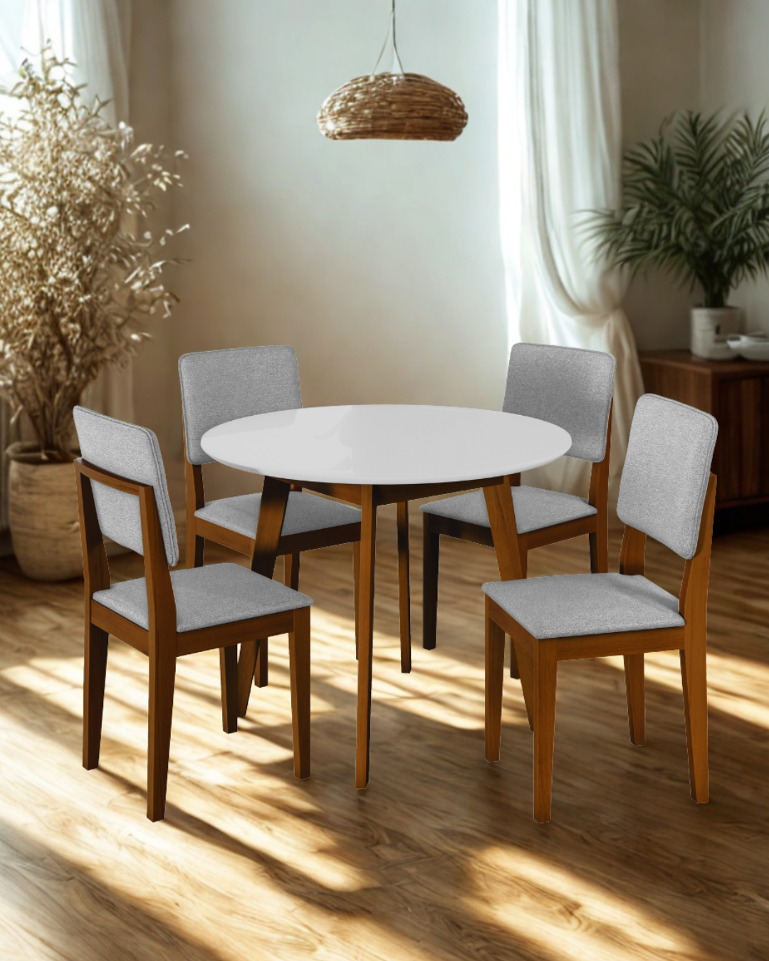 Juego de comedor Topazio 4 sillas