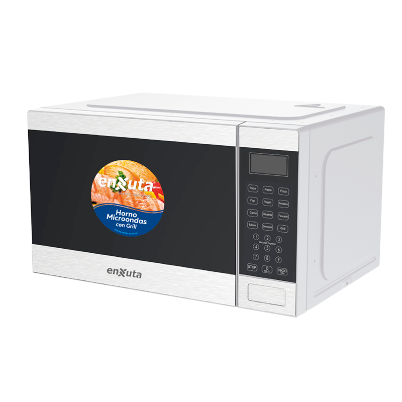 Microondas digital con grill 25Lts Blanco- Enxuta