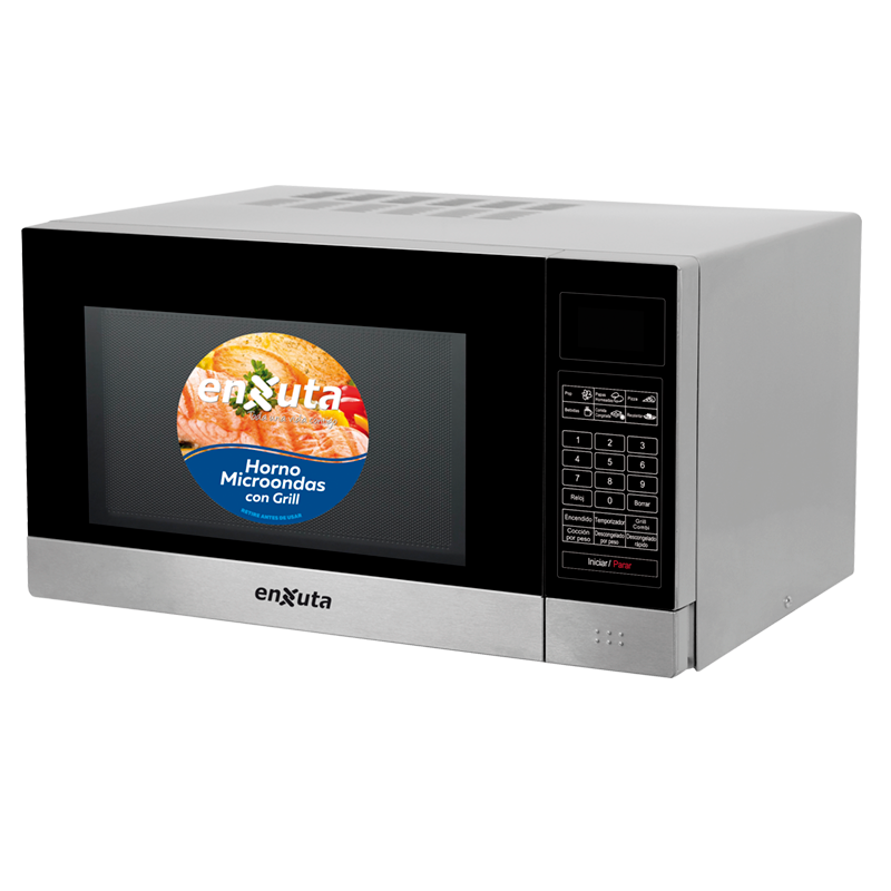 Microondas digital con grill 25Lts Inox- Enxuta