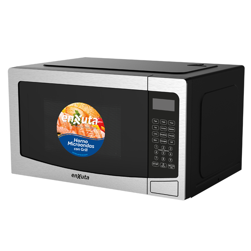 Microondas digital con grill 30Lts Inox- Enxuta