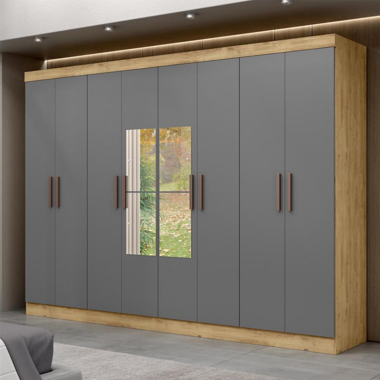 Ropero Paris - 8 puertas con espejo