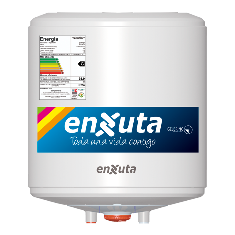 Termotanque de acero 15Lts - Enxuta