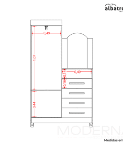 Ropero / Comoda Capri - con espejo