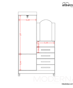 Ropero / Comoda Capri - con espejo