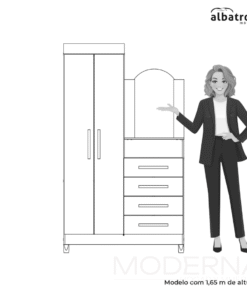 Ropero / Comoda Capri - con espejo