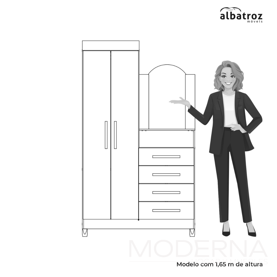 Ropero / Comoda Capri - con espejo