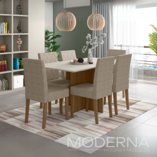 Juego de comedor Helo - 6 sillas