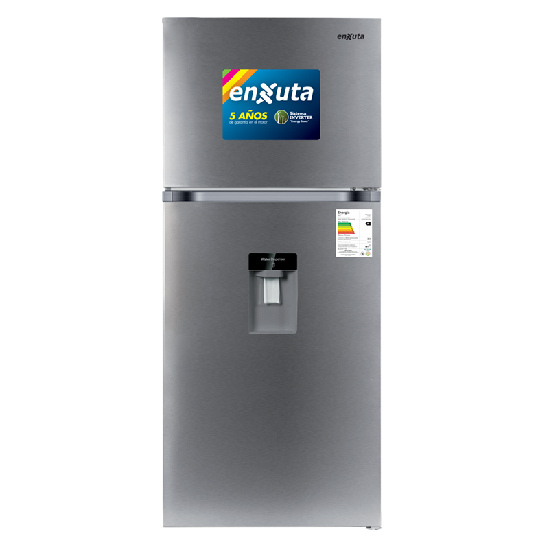 Refrigerador inox inverter con dispensador 409Lts Enxuta