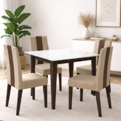 Juego de comedor Kate - 4 sillas CON VIDRIO