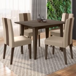 Juego de comedor Kate- 4 sillas - sin vidrio