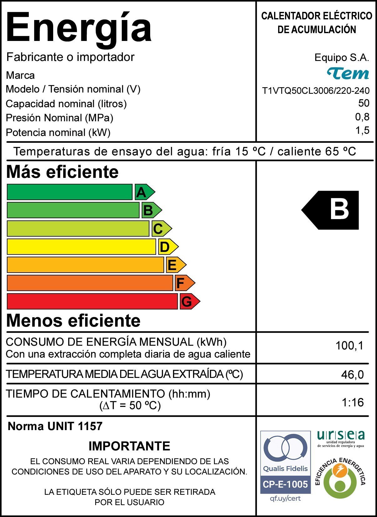 Termotanque acero tem 50L - Image 2