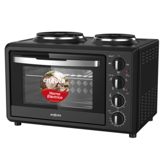 Horno eléctrico 32L Con 2 discos eléctricos- Negro