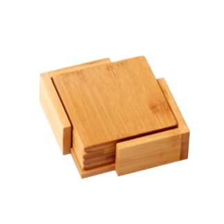 Set 4 posavasos de mamboo natural
