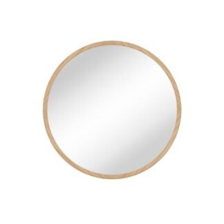 Espejo circular marco de madera