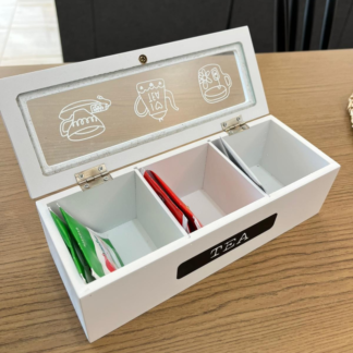 Cajita de té de madera