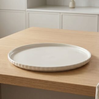 Plato de ceramica d27 blanco
