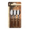 Set x6 cucharitas de té mango de madera