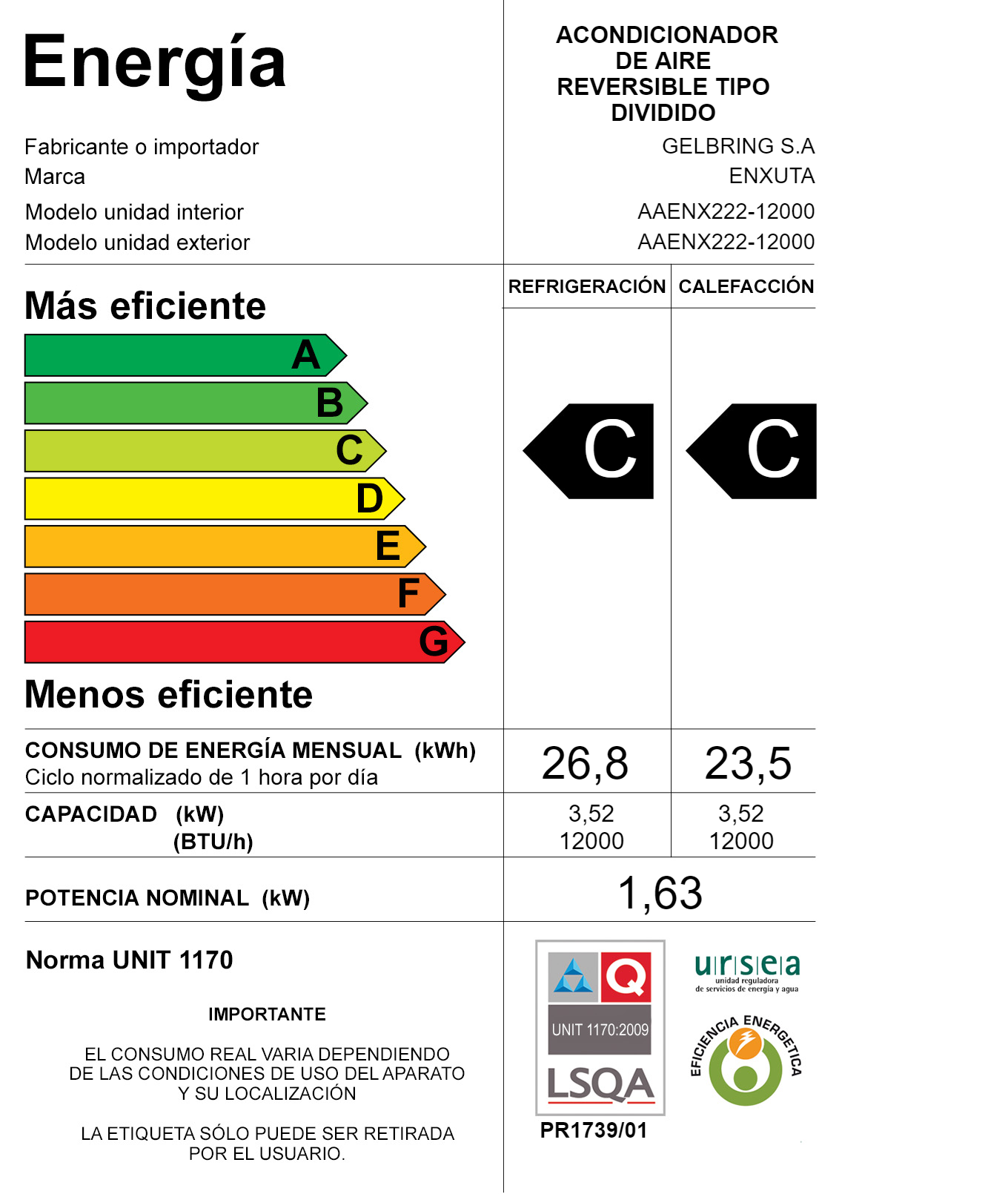 Aire acondicionado 18000 btu - Enxuta - Image 4