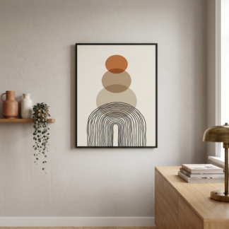 Marcal Cuadro canvas 40x50cm piramide circulos