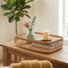 Cesto rectangular 35x22xh8cms bambu