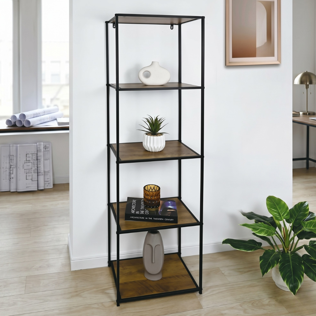 Marcal Estanteria 5 niveles 45x30x150cm madera y metal