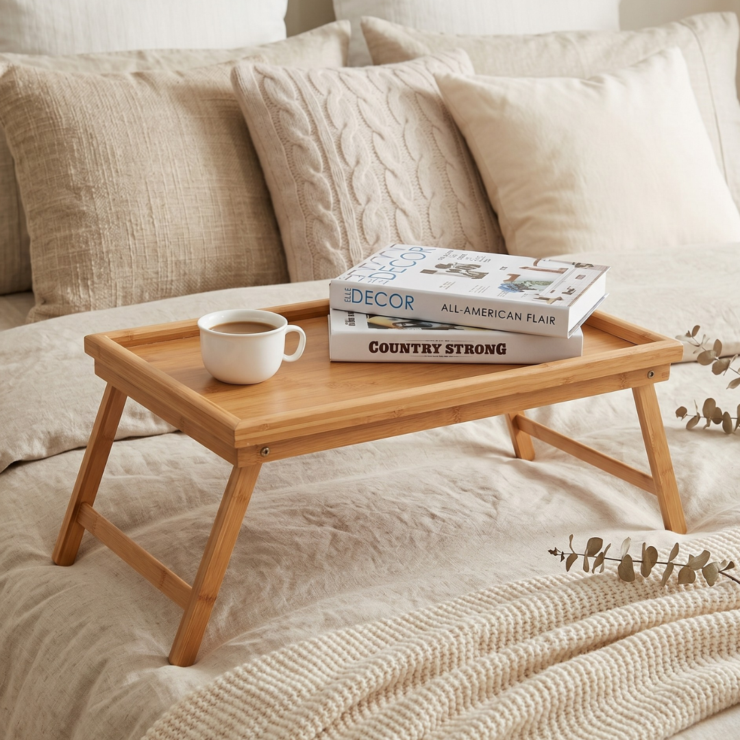Bandeja de cama ajustable plegable